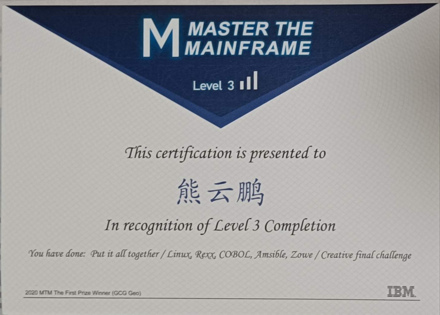 IBM MTM Level 3